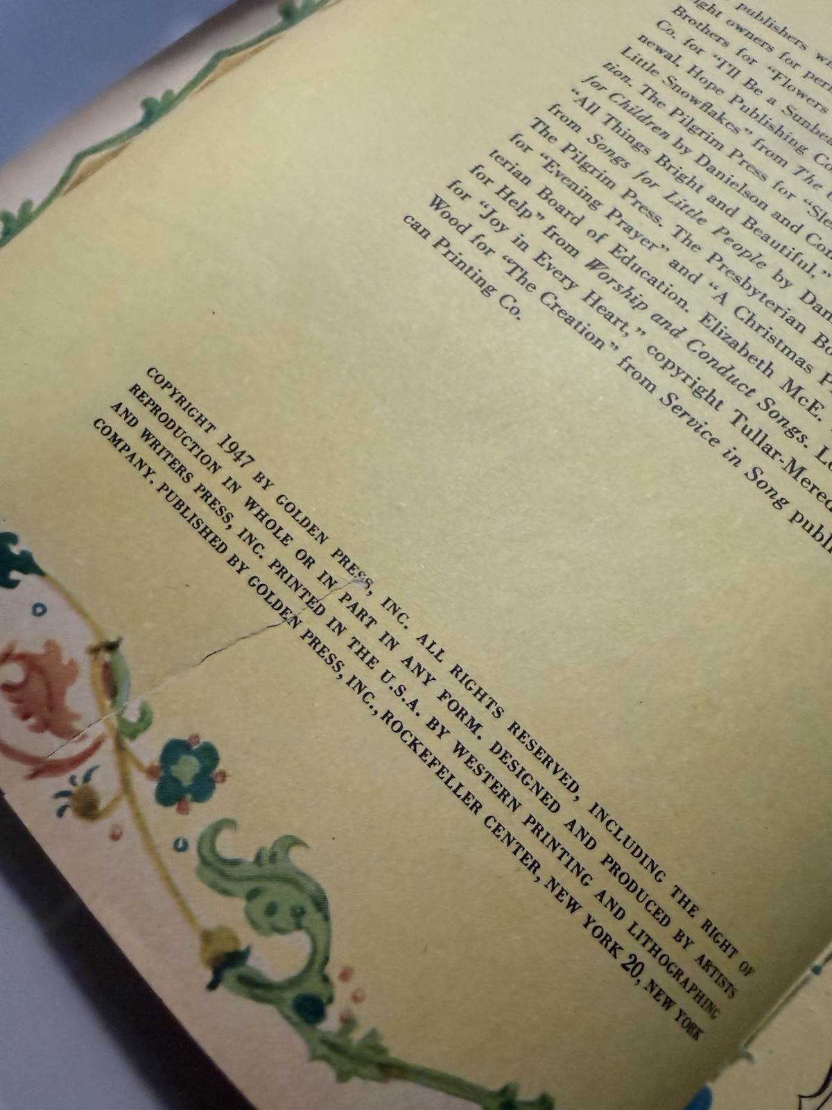 Hymns Elsa Jane Werner Little Golden Book Vintage 1947