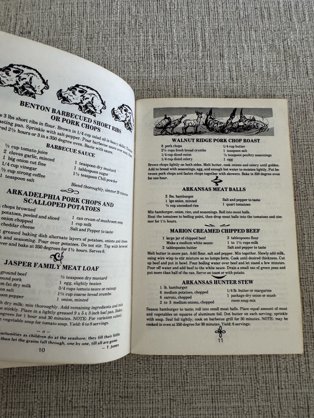 Vintage Arkansas Cooking Cookbook 1975 Jean Wade Regional Recipes PB