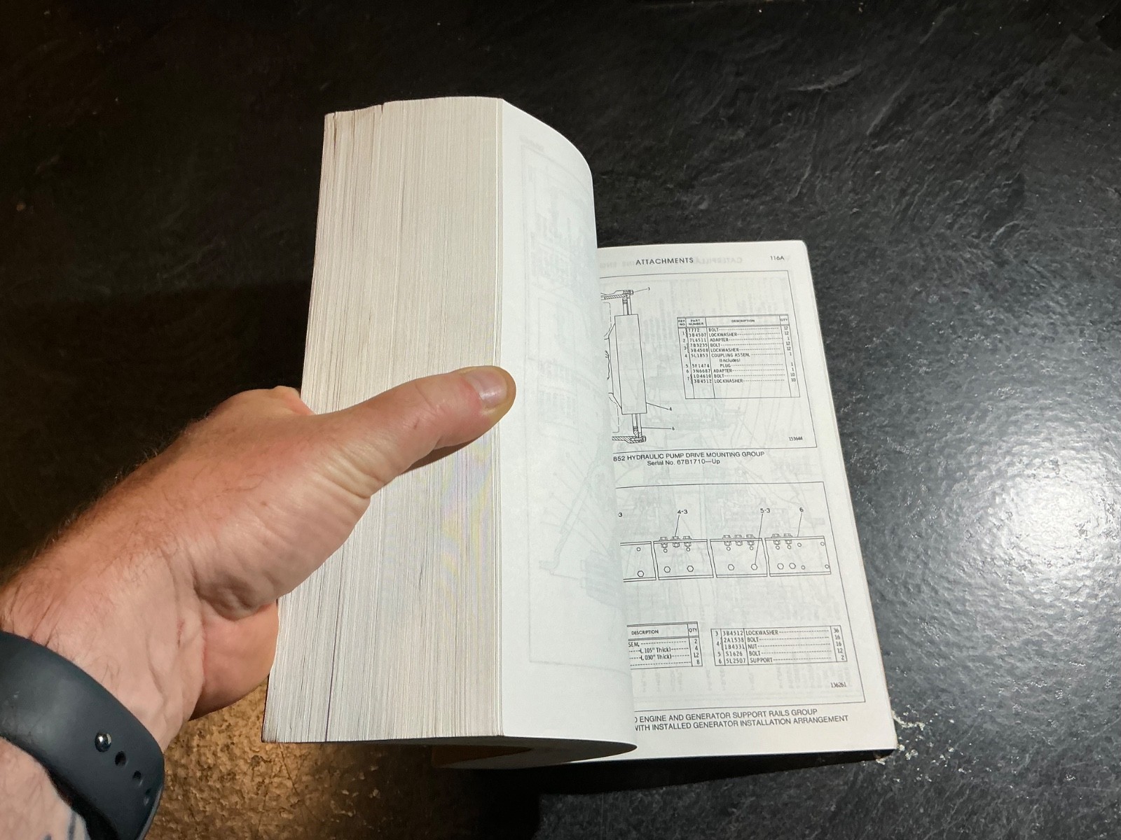 Caterpillar D398B Marine Engine Parts Manual Catalog Serial Numbers 67B1391-Up