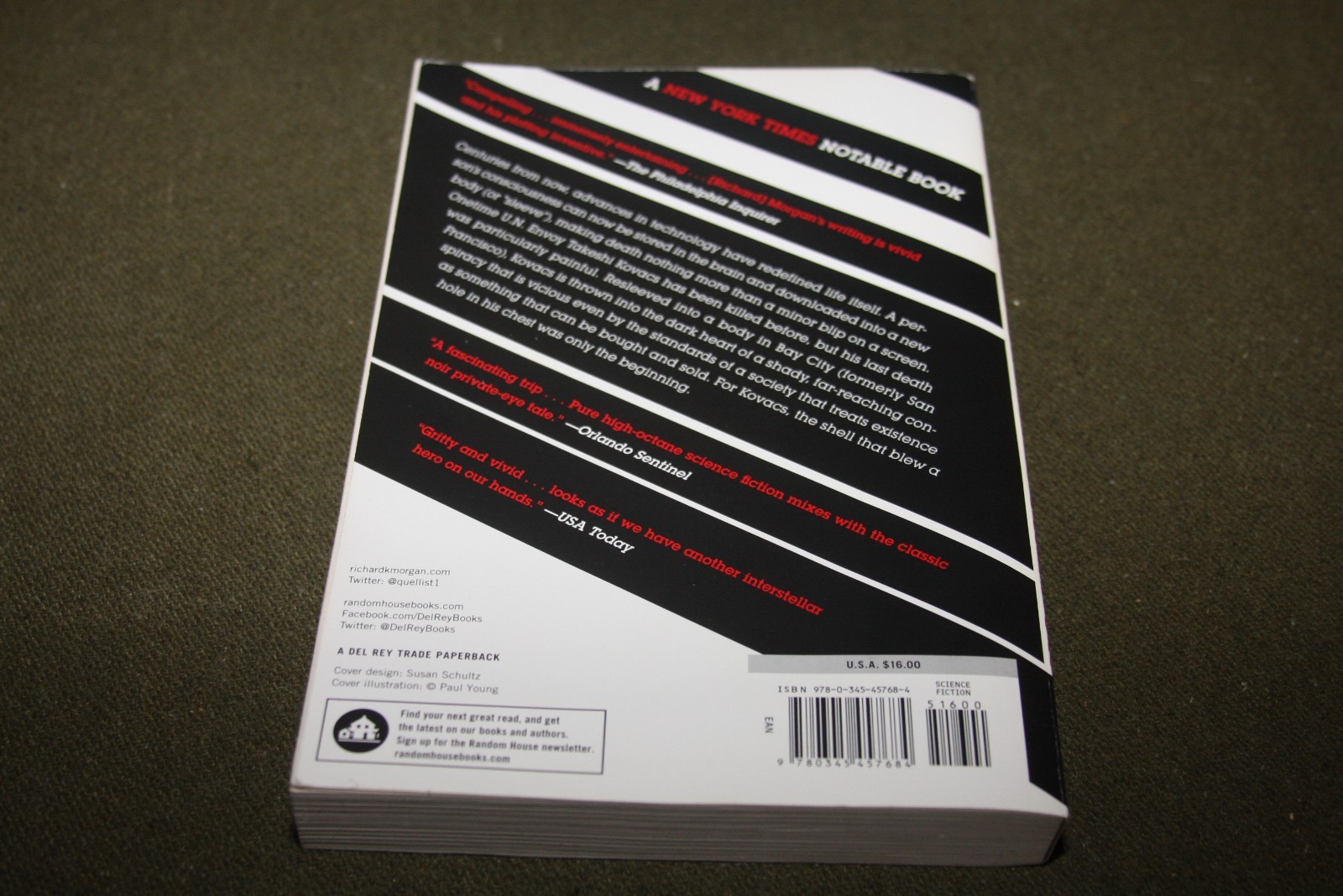 Altered Carbon by Richard K. Morgan 2017 TPB 25th Printing Del Rey SF