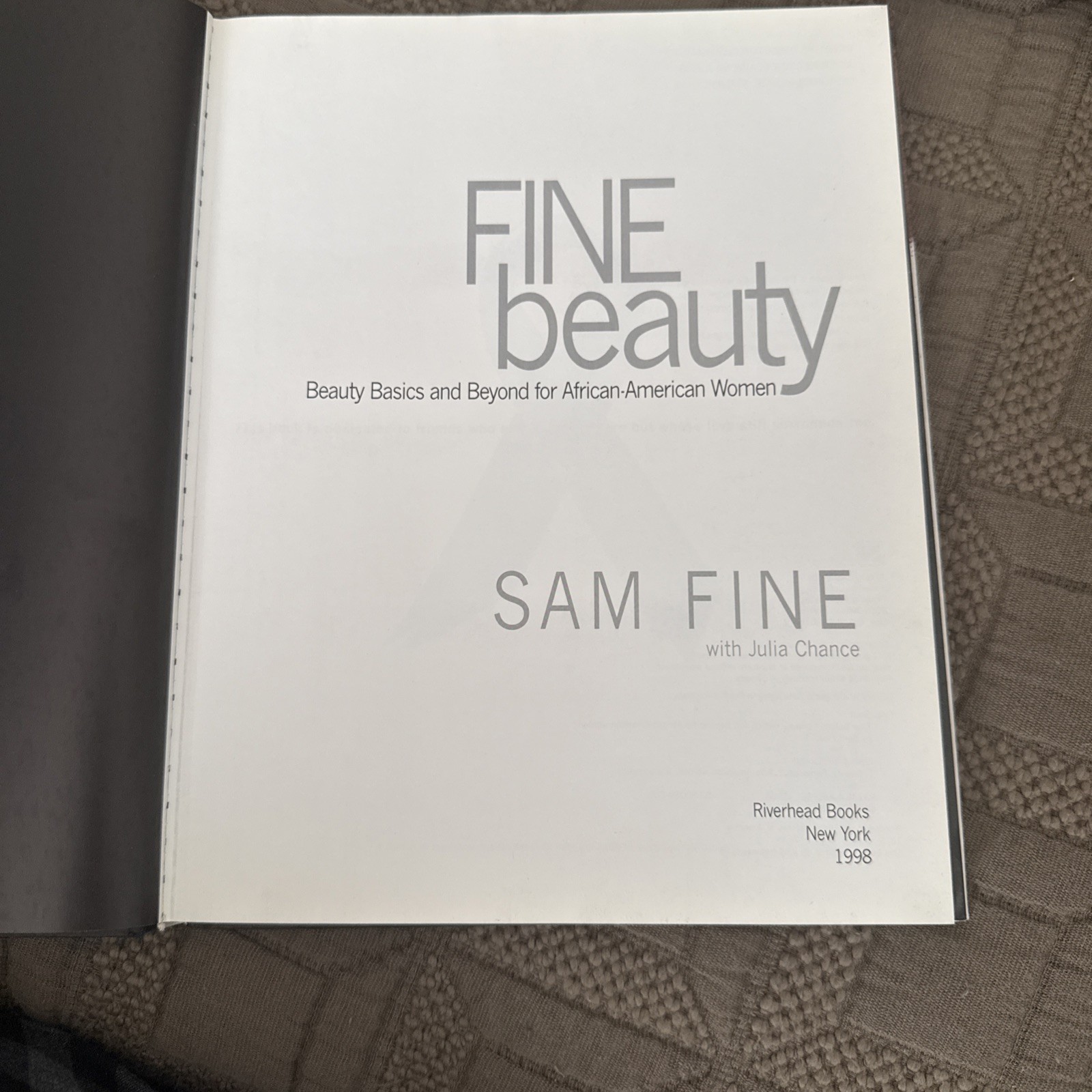 Fine Beauty: Beauty Basics and Beyond for African American Women by Sam Fine