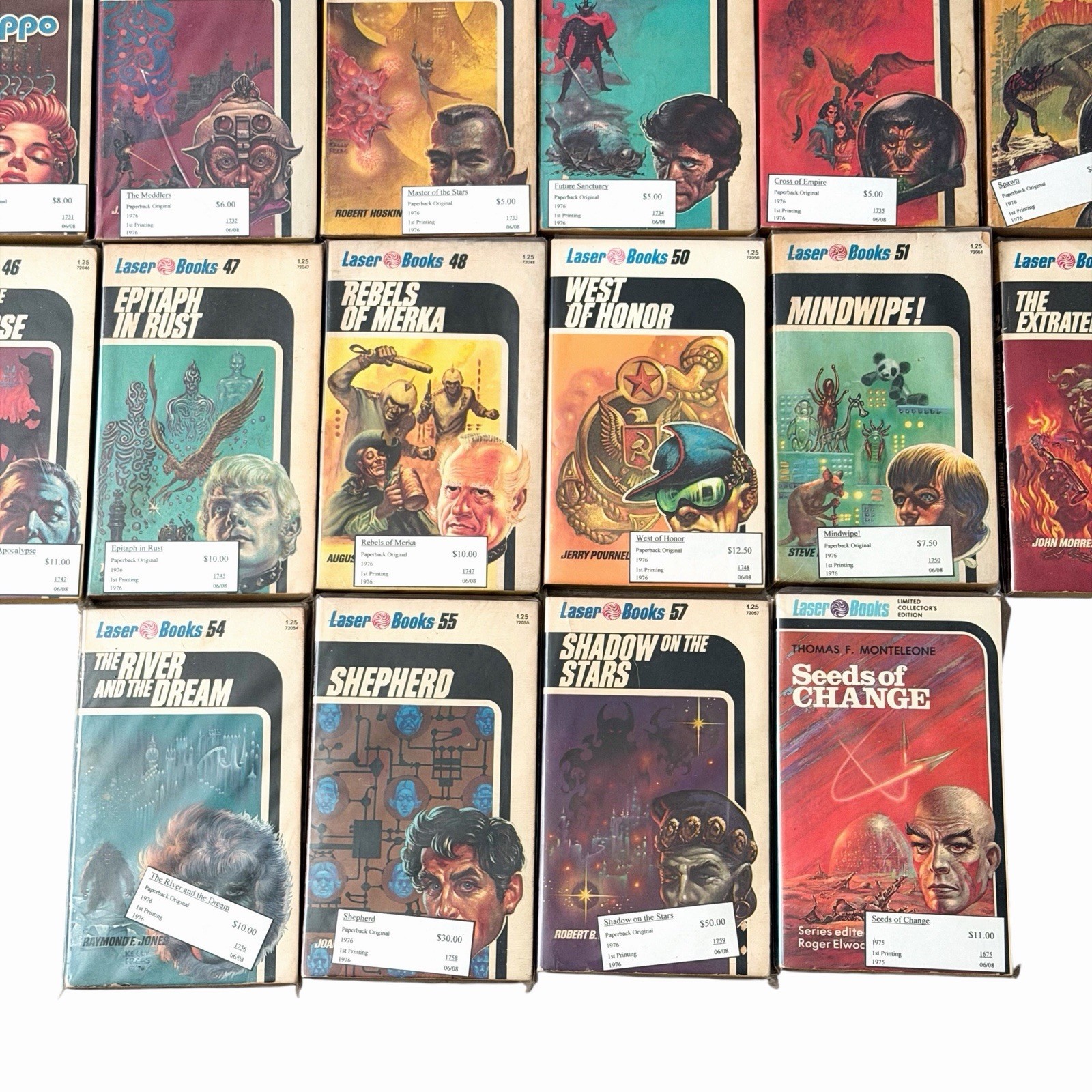 Vintage Laser Books Lot of 44 Science Fiction Sci-Fi Paperbacks 1970s