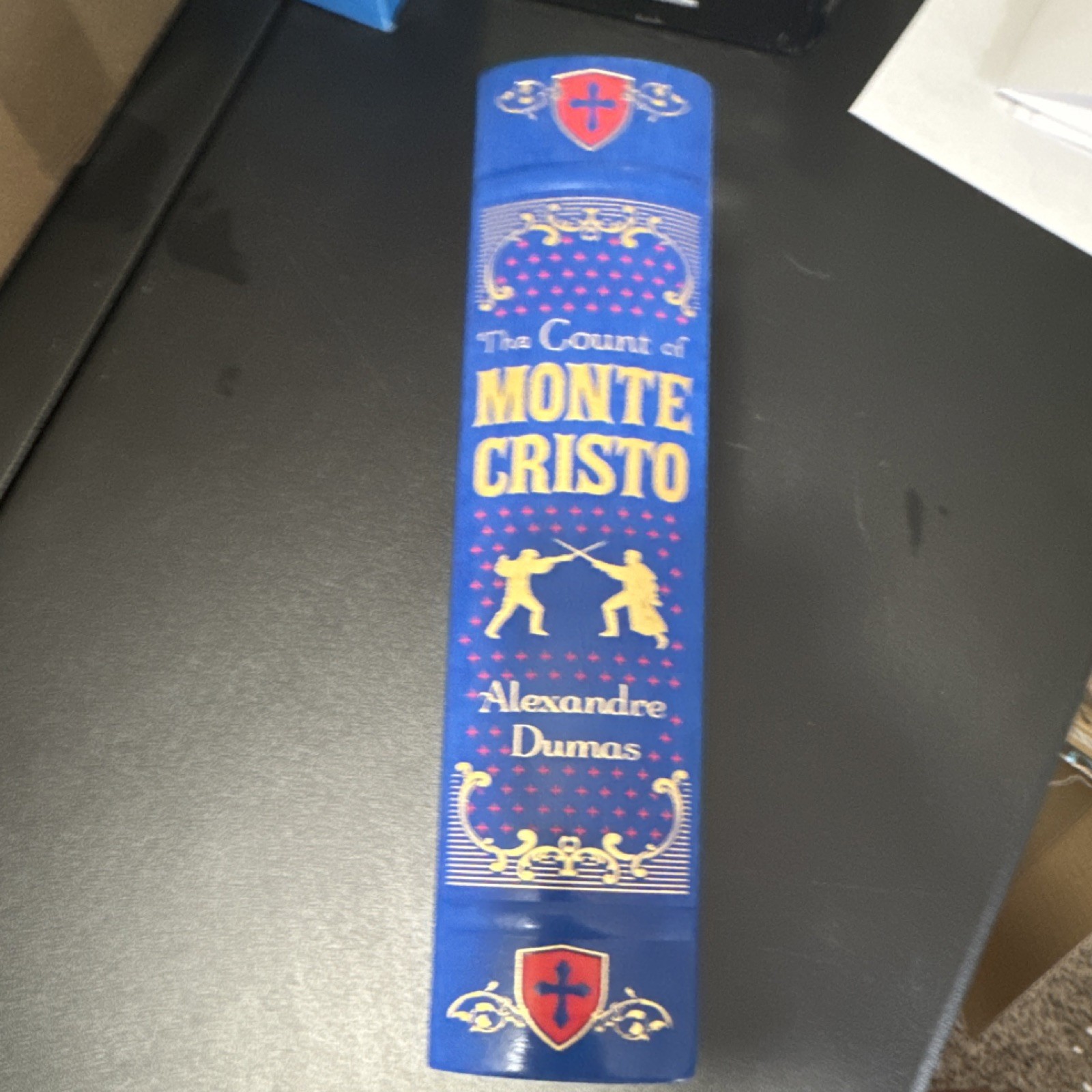 The Count of Monte Cristo by Alexandre Dumas Hardcover Novel, Gilded Pages