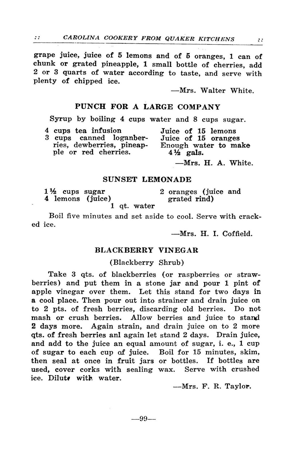 1924 Carolina Cookery From Quaker Kitchens Vintage Cook Book 112 Pages