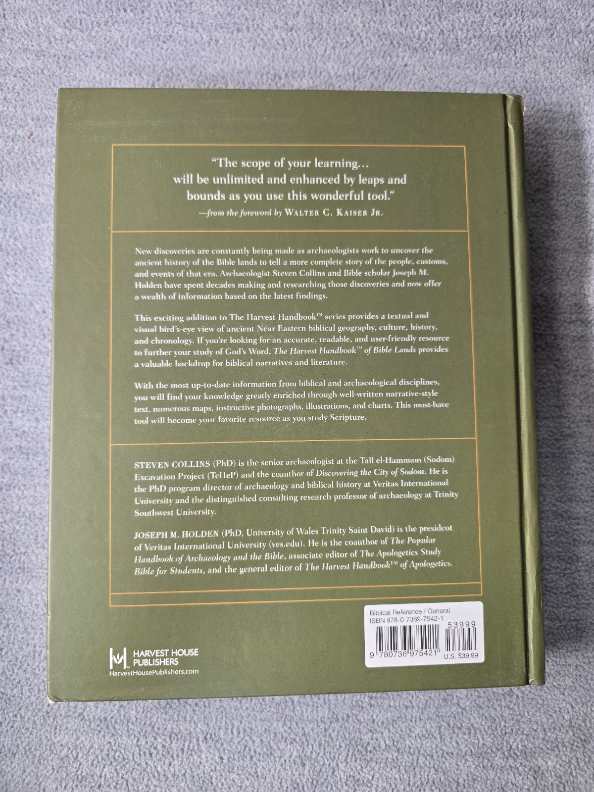 The Harvest Handbook of Bible – Hardcover, by Collins Steven; Holden – Good