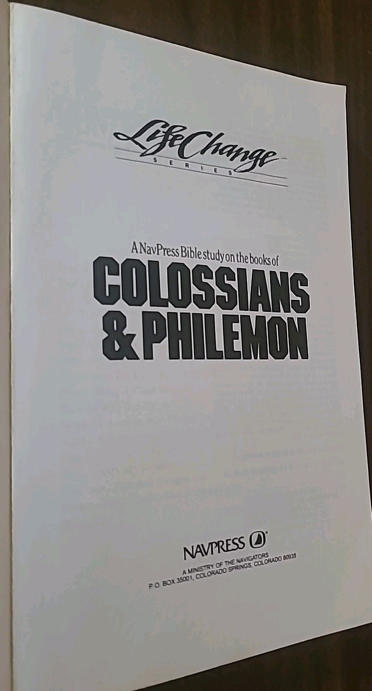 Colossians and Philemon by Navigators Staff (2018, Trade Paperback)