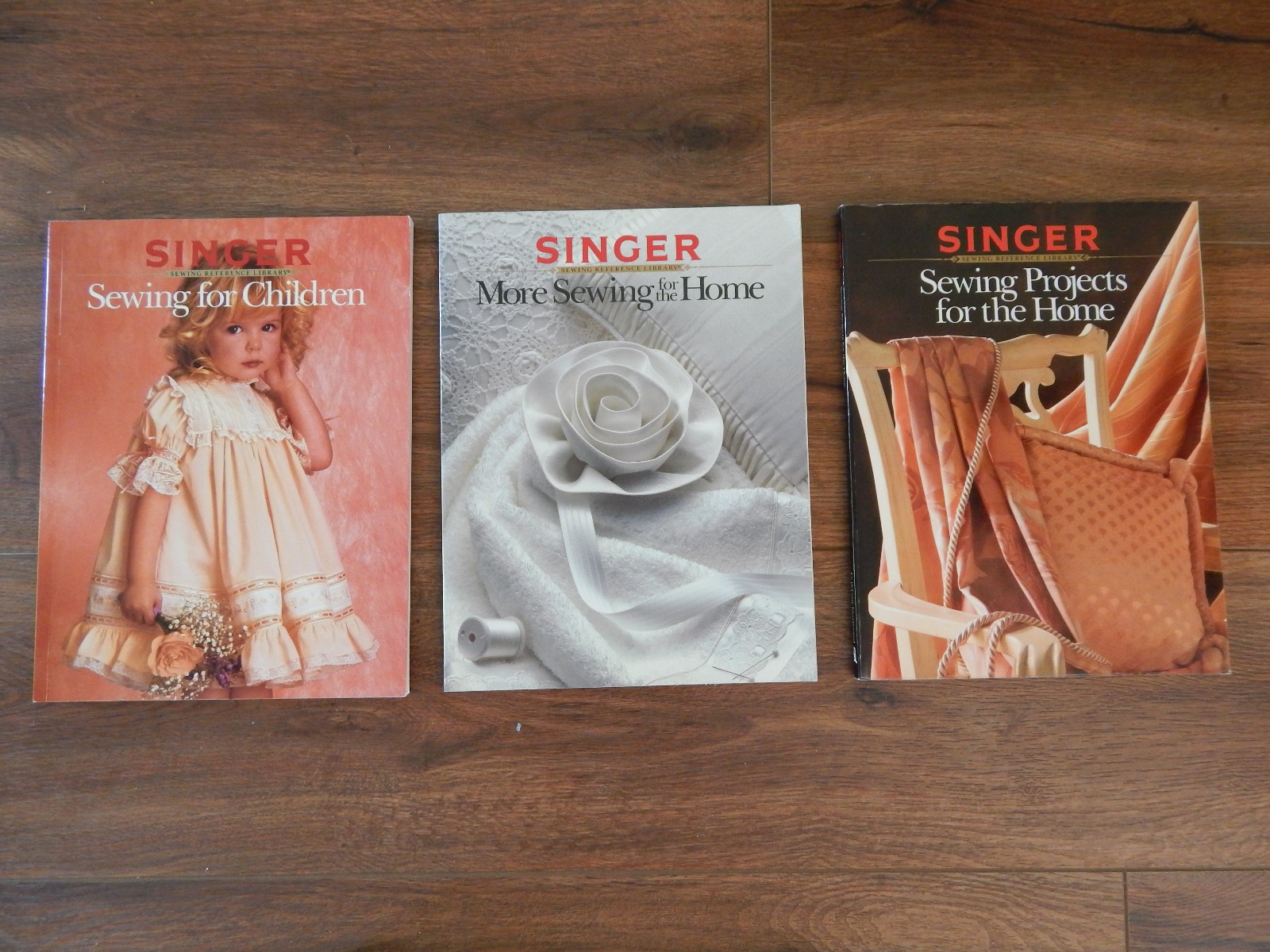 (3) Softcover Singer Sewing Reference Library For The Home & Children GREAT!!