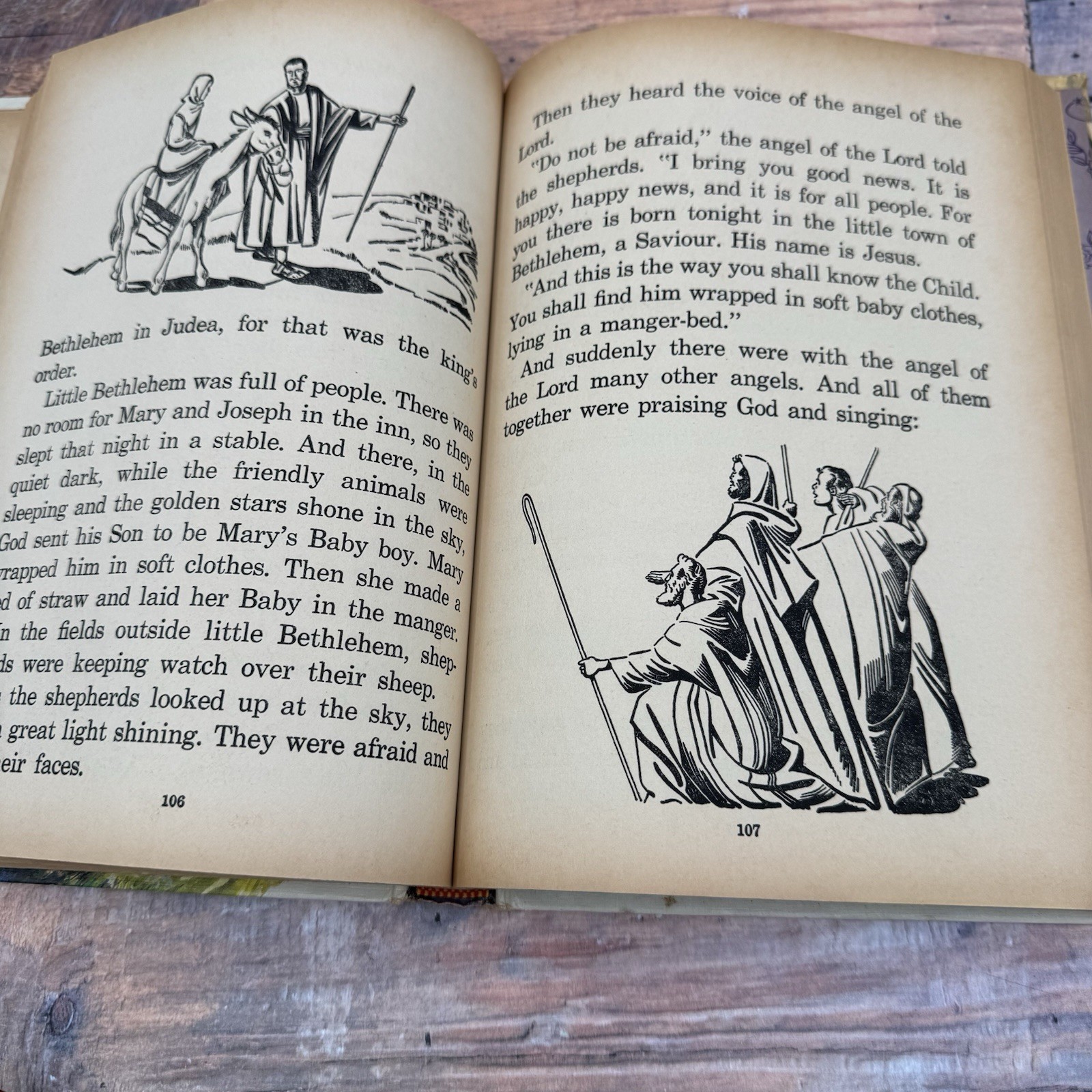 Vintage Bedtime Bible Stories Book 1955 Hard Cover Whitman Publishing USA Illus