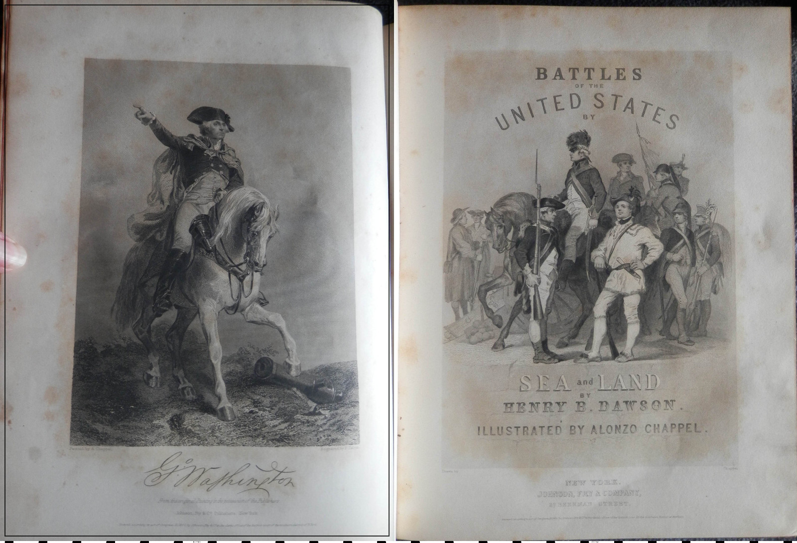 1858 BATTLES OF THE UNITED STATES BY SEA AND LAND by Henry B. Dawson Vol I & II