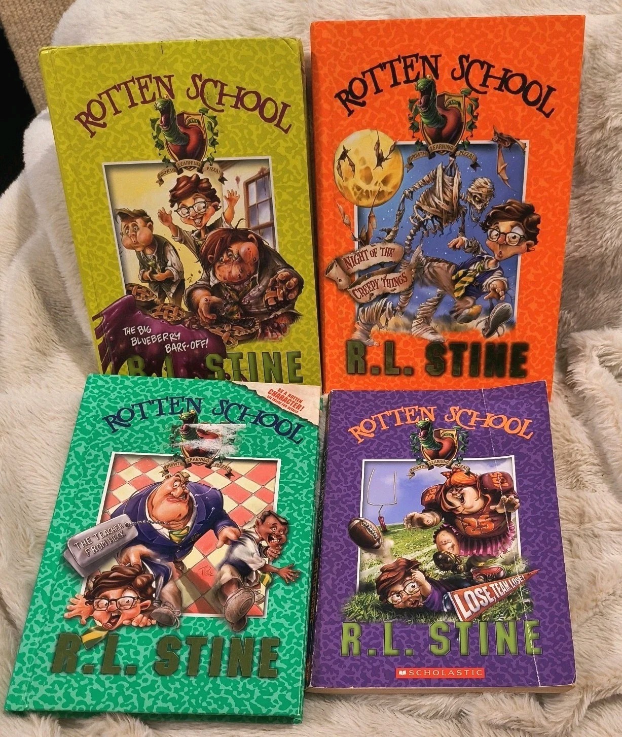 Lot of 4 Rotten School Books |1, 8, 14 Hardcovers| & Paper/1st Edition/1st Print