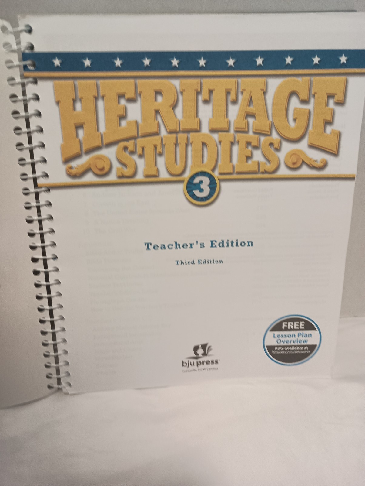 BJU Press Heritage Studies 3, Teacher’s Edition W/ Teachers Toolkit CD-rom