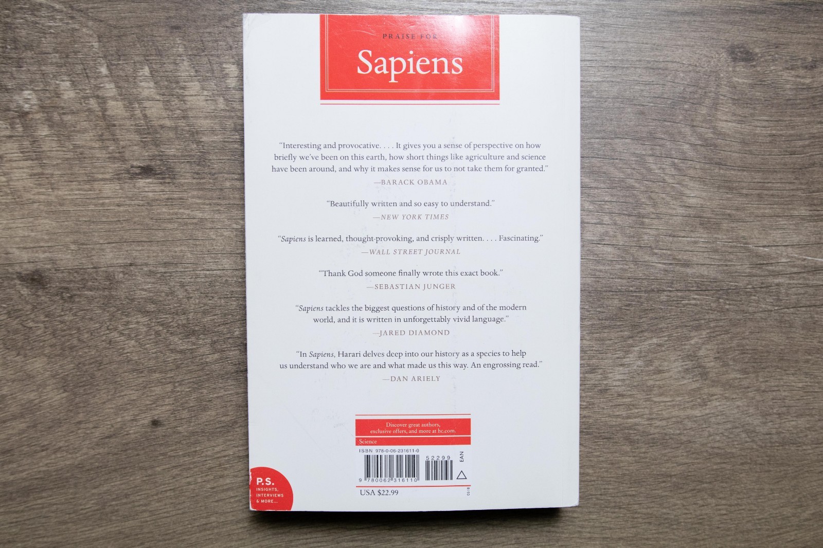 Sapiens: A Brief History of Humankind by Harari, Yuval Noah 2018 Book NYT Best