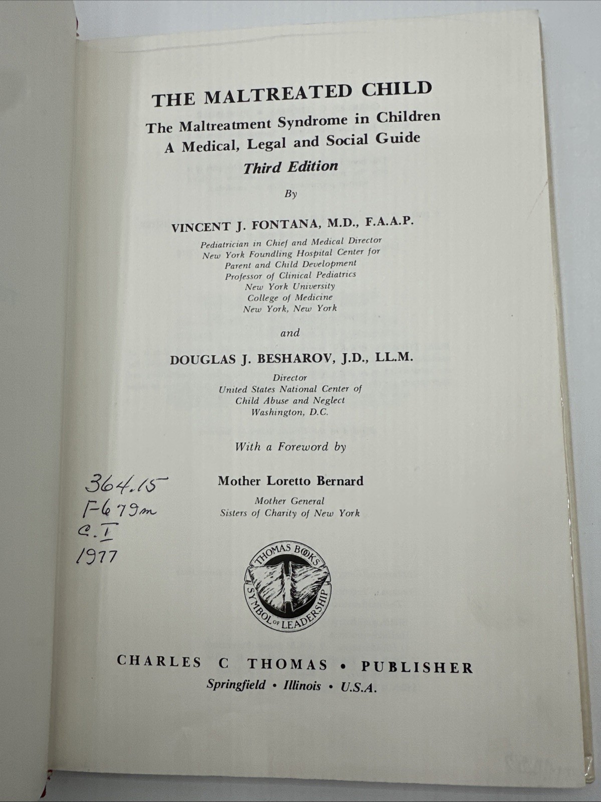 The Maltreated Child 1977 Third Edition Hardcover 156 Pages 1977 Maltreatment