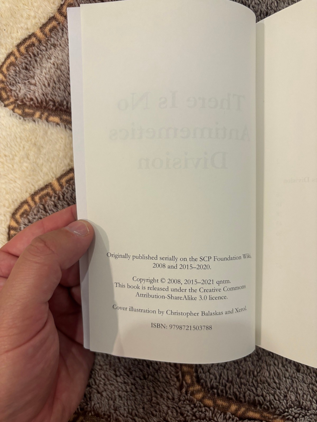 There Is No Antimemetics Division by qntm (PB, 2021) Out of Print Edited