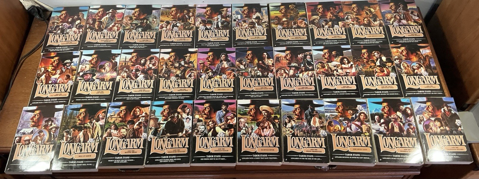 Vintage Longarm by Tabor Evans LOT OF 55-Books 301-356 Western Romance