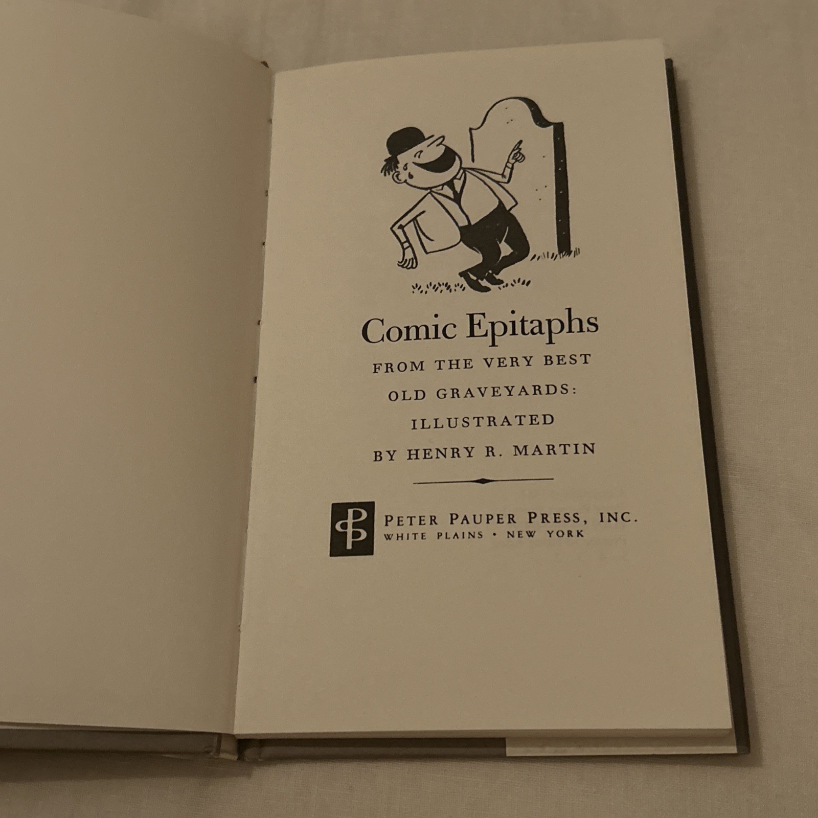 NEW Comic Epitaphs From The Very Best Old Graveyards HCDJ Vintage Halloween 1957