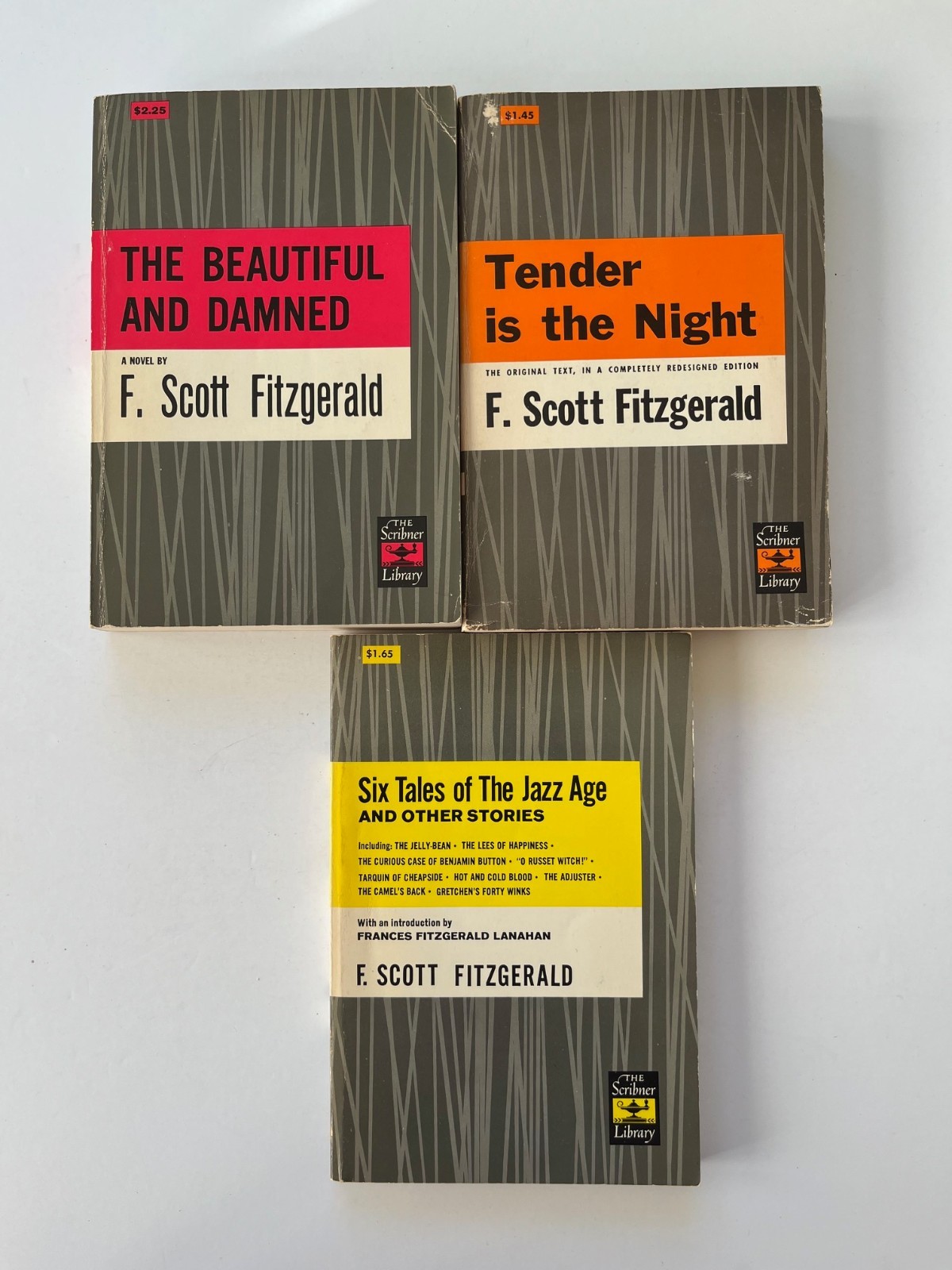 F. SCOTT FITZGERALD `~ lot of 3 Scribner ~ JAZZ AGE Tender Is The Night DAMNED
