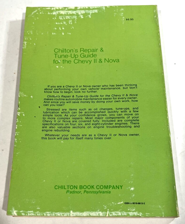 Chilton Chevy II & Nova 1962-77 Repair & Tune-Up Guide 6613