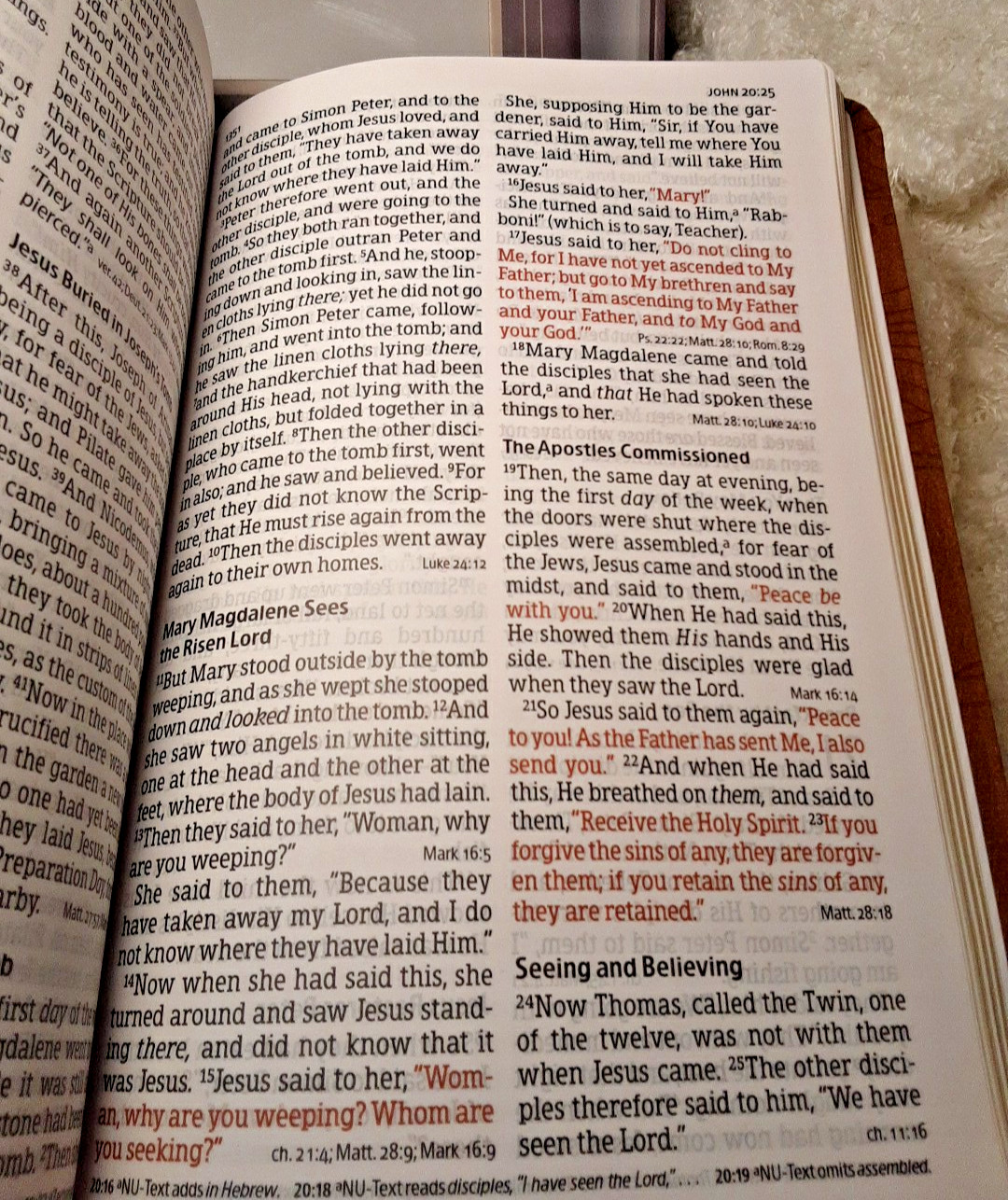 NKJV Bible Large Print Personal Reference Designer Series Natural Faith NIB