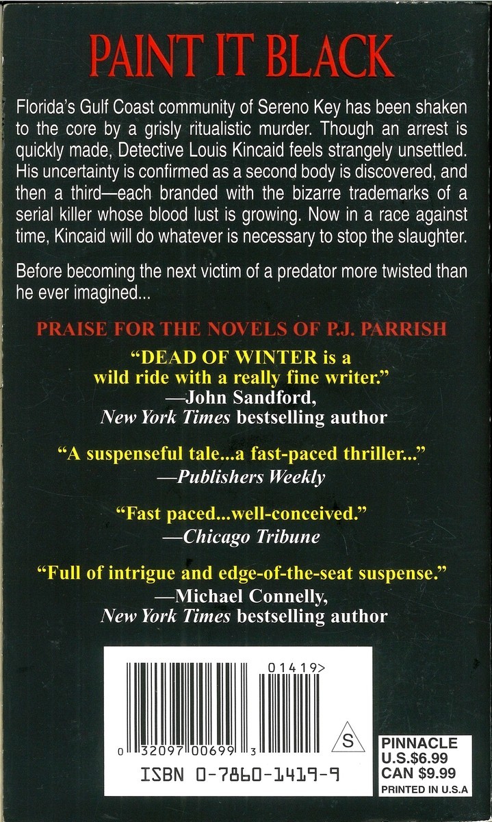 Paint It Black (Louis Kincaid #3), P.J. Parrish, PB Good 0786014199