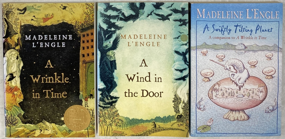 3 bk Lot, Madeleine L’Engle A Wrinkle in Time, Wind in the Door, Swiftly Tilting