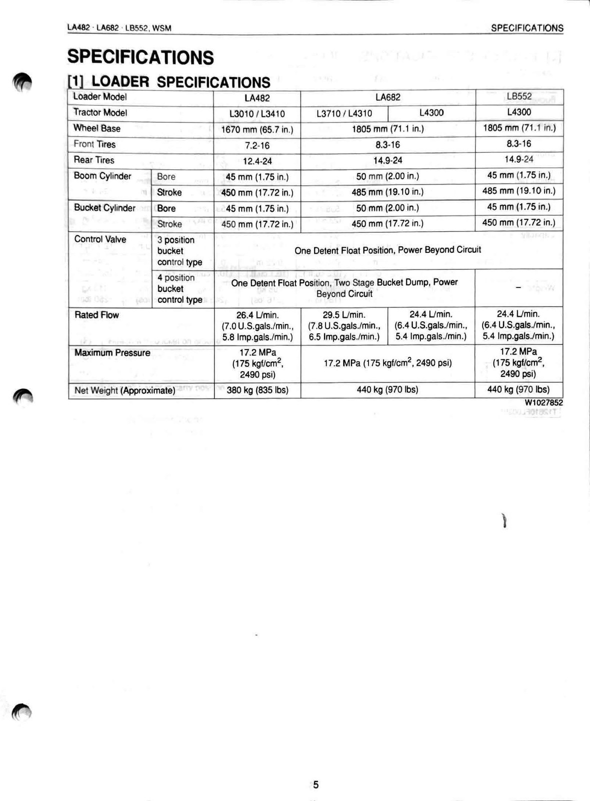 KUBOTA LA482 LA682 LB552 Front Loader Workshop Manual 2001, BINDER – JACKET