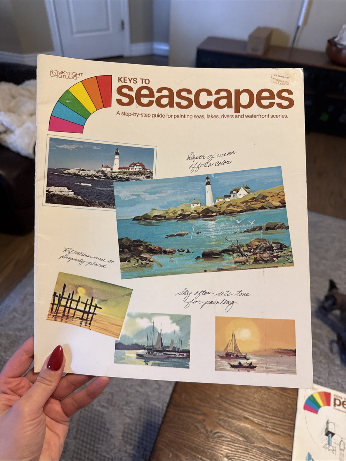 Set Of 5 Vintage Art Books Landscapes Creative Oil Painting Seascapes 12 X 10.5