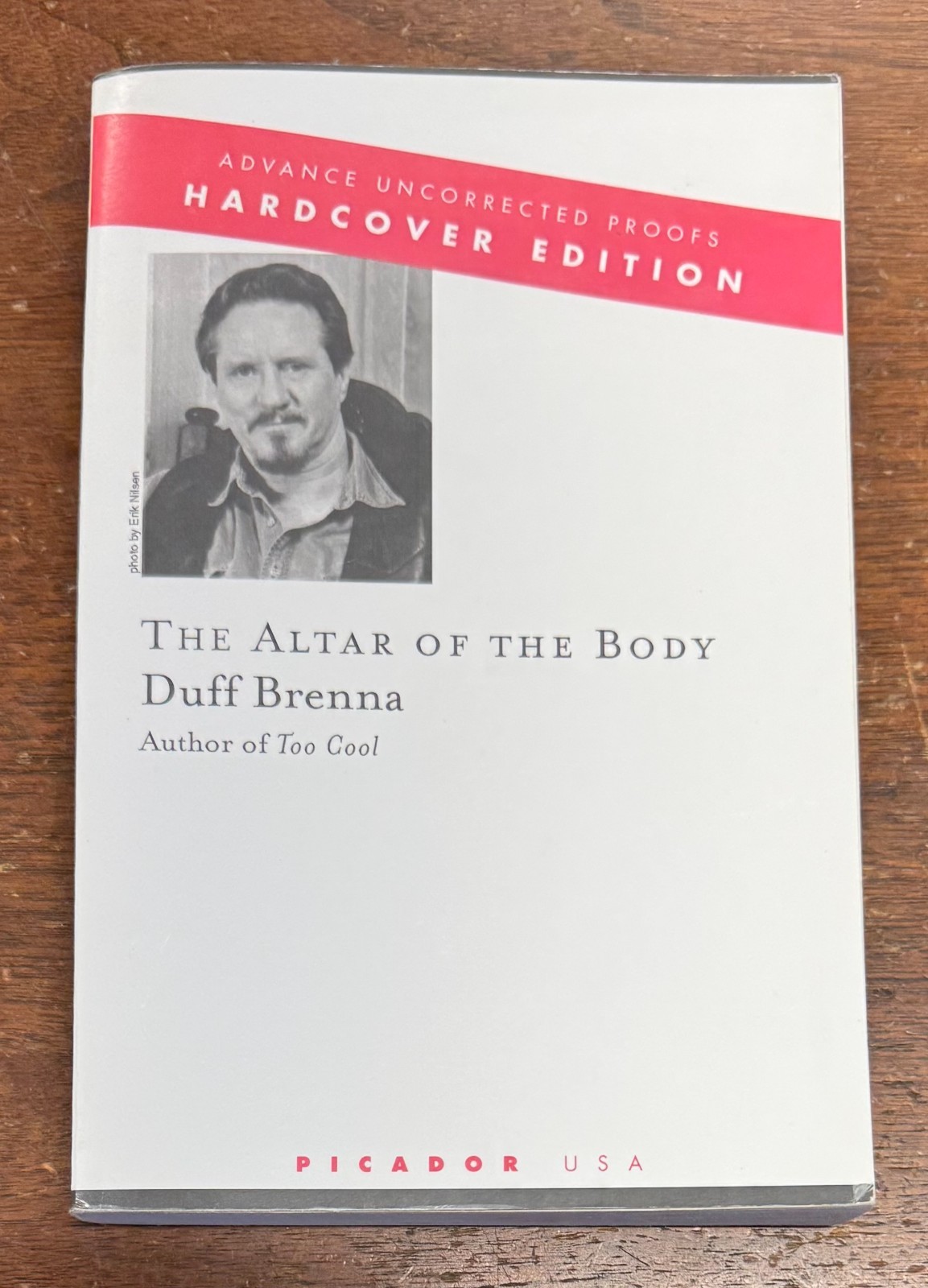 Altar of the Body by Duff Brenna (2001 Trade Paperback) Uncorrected Proof