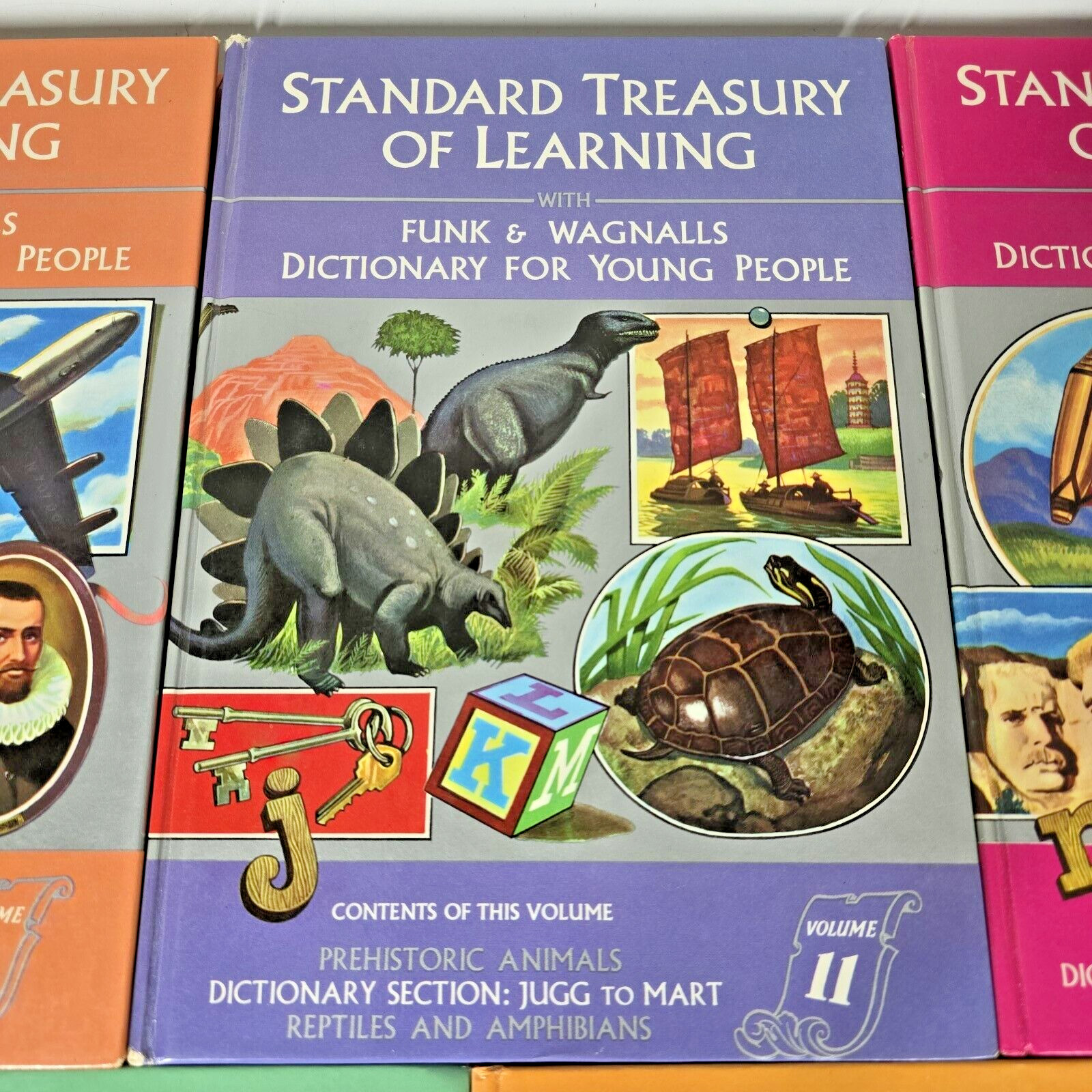 Funk And Wagnalls Standard Treasury of Learning Dictionary Travel More 5 Books