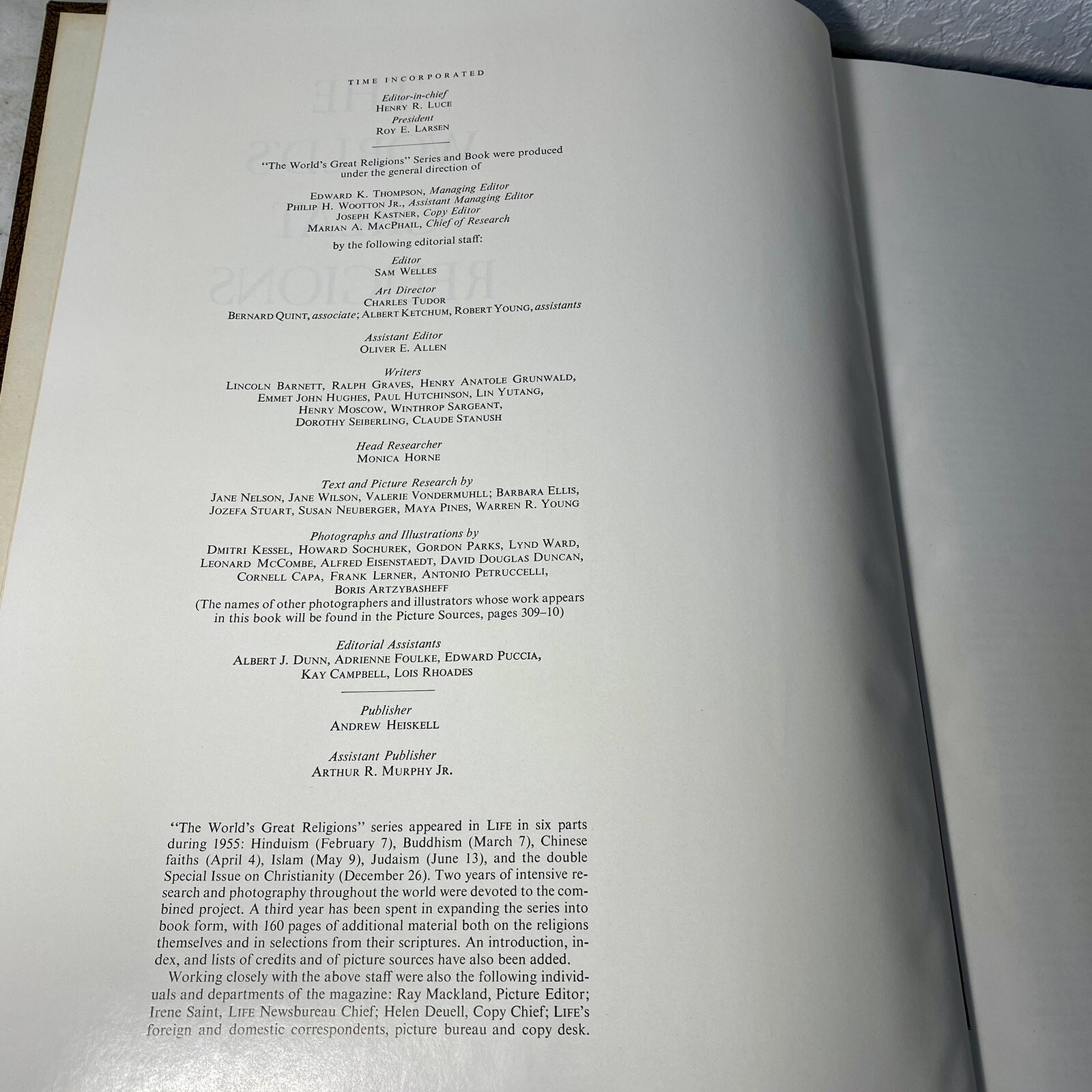 LIFE The World’s Great Religions Hardcover 1957 Time Incorporated