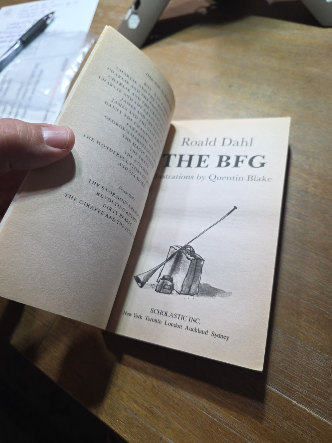The BFG, Roald Dahl, 1998, Trade Paperback
