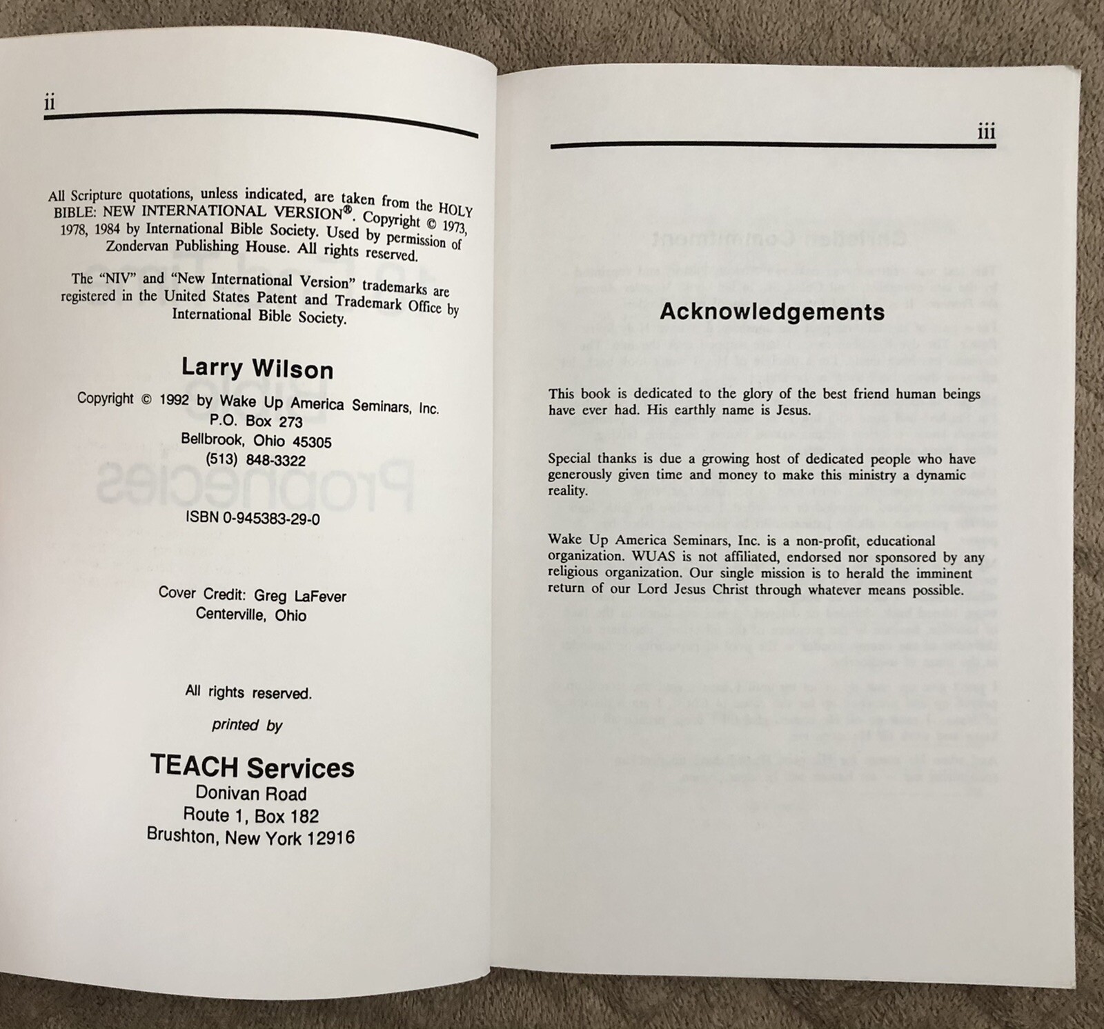 18 End-Time Bible Prophecies by Larry Wilson 1992 Teach Services PB 282 pp SDA