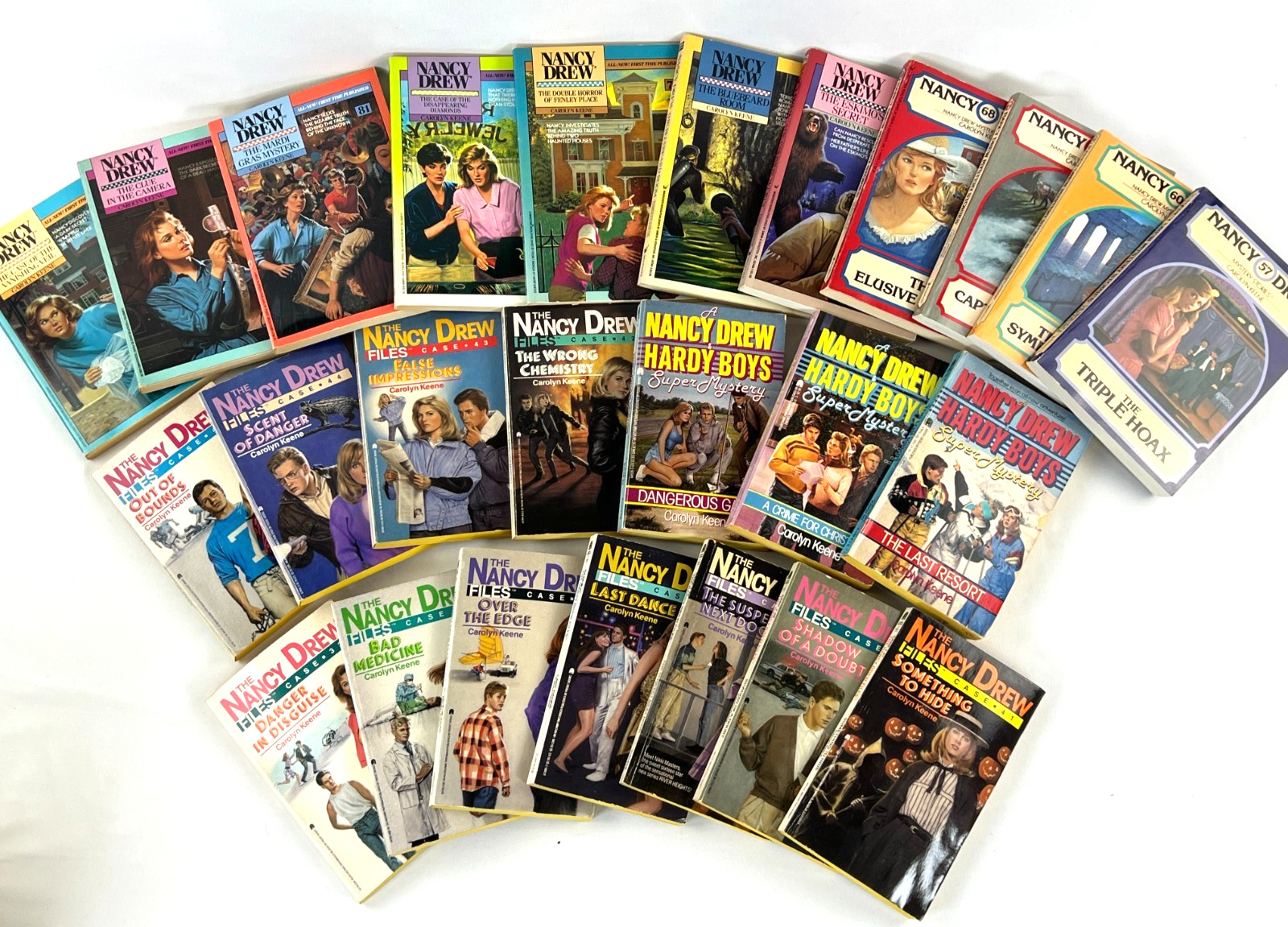 Lot of 50 Vintage Nancy Drew Files Mystery Paperbacks