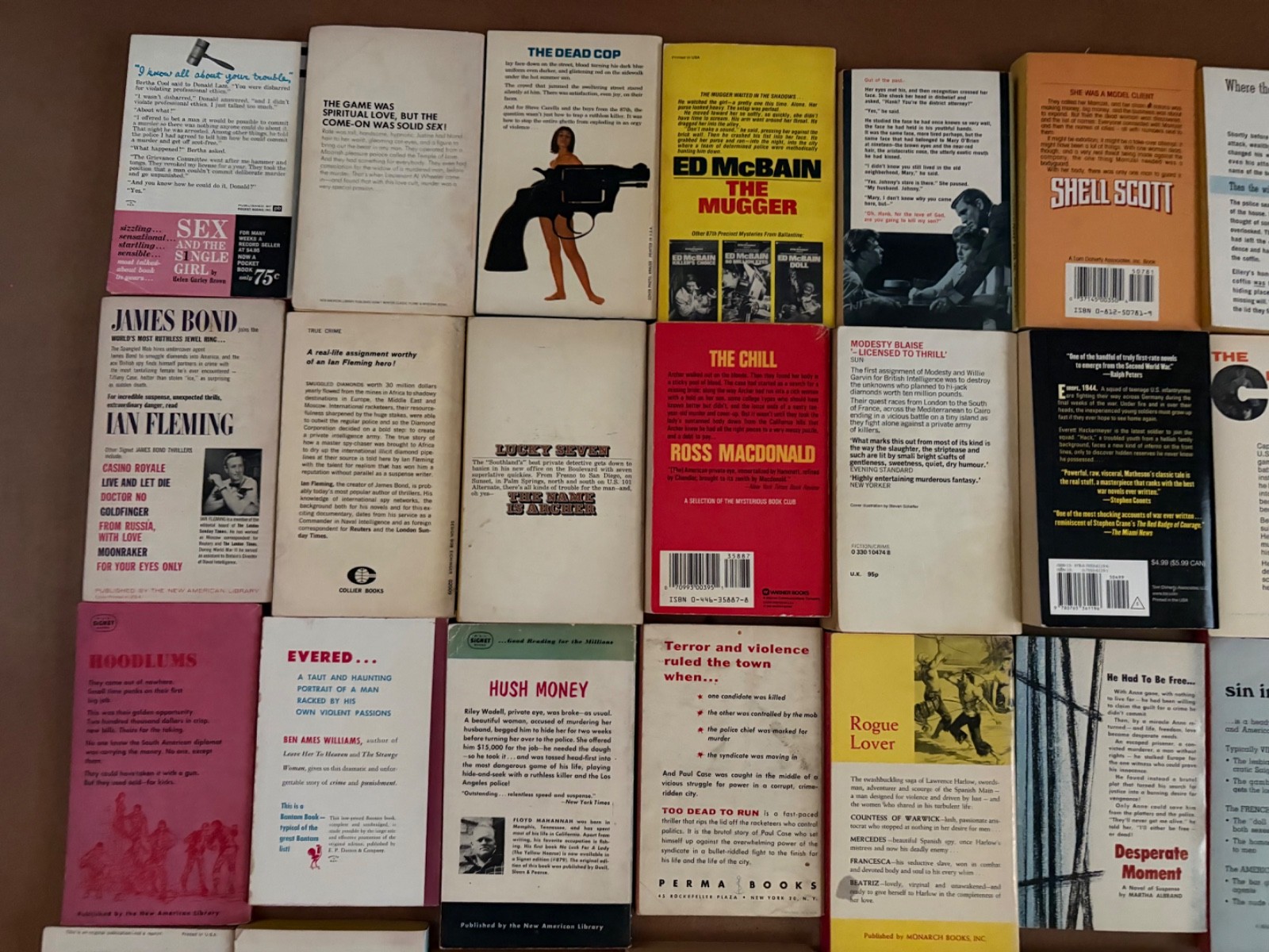 vintage paperback lot 55 Ross John D. MacDonald tie in pulp sleaze men Matheson