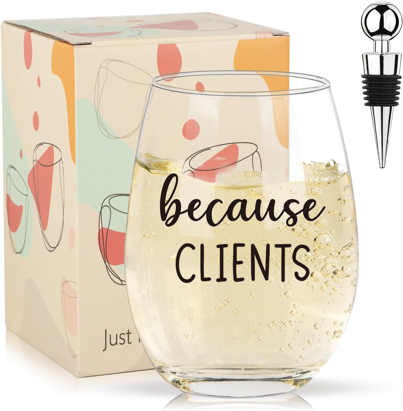 Book Lovers Gifts for Women, When I Think about Books I Touch My Shelf 16Oz Stem