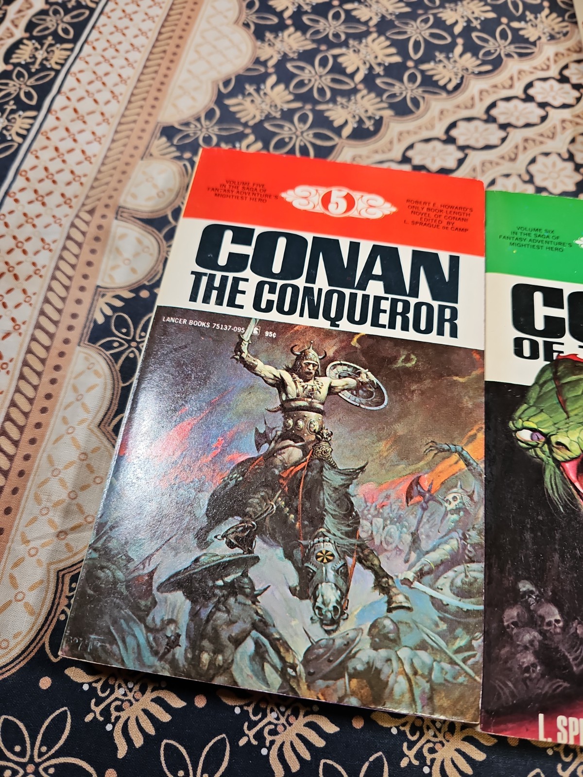 LOT of 5 VTG CONAN Lancer PB BOOK Robert Howard & L. Sprague de Camp 1960s ~NM~