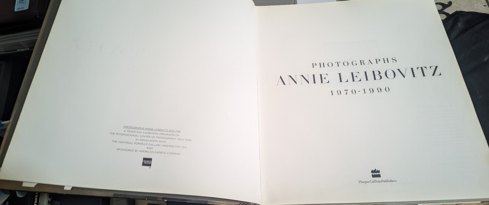 Annie Leibovitz Photographs 1970-1990 First Edition 1991 HarperCollins Hardcover