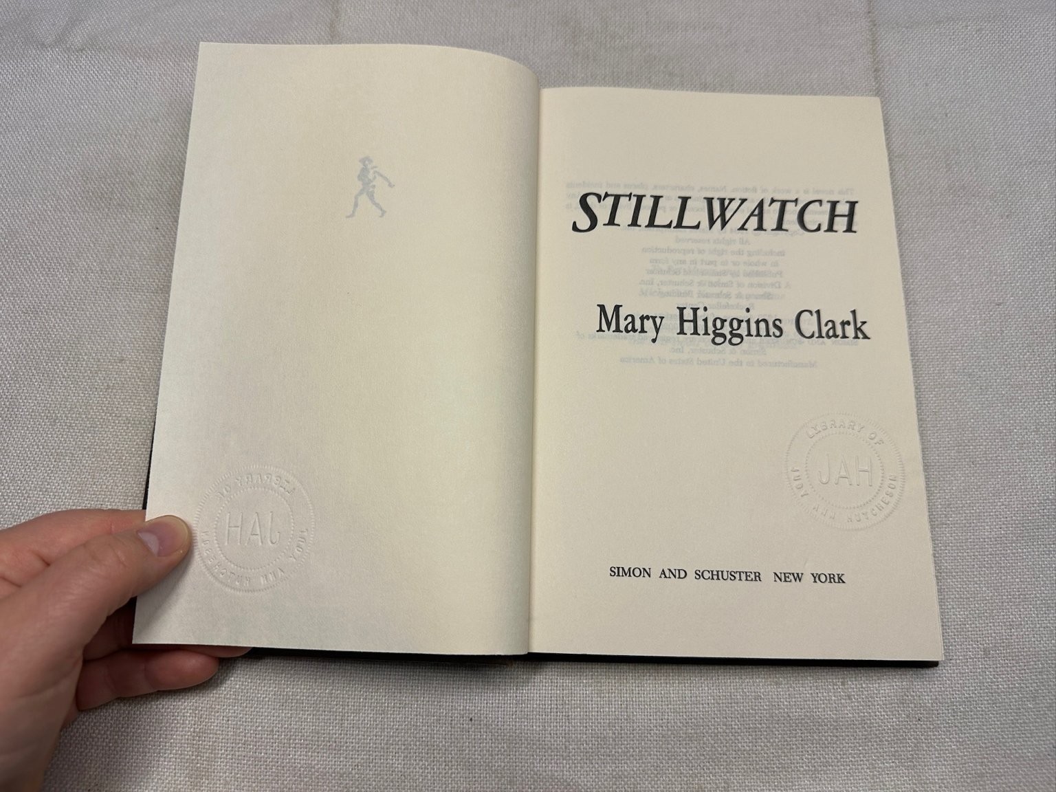 Stillwatch Mary Higgins Clark 1984 Thriller Novel Simon and Schuster