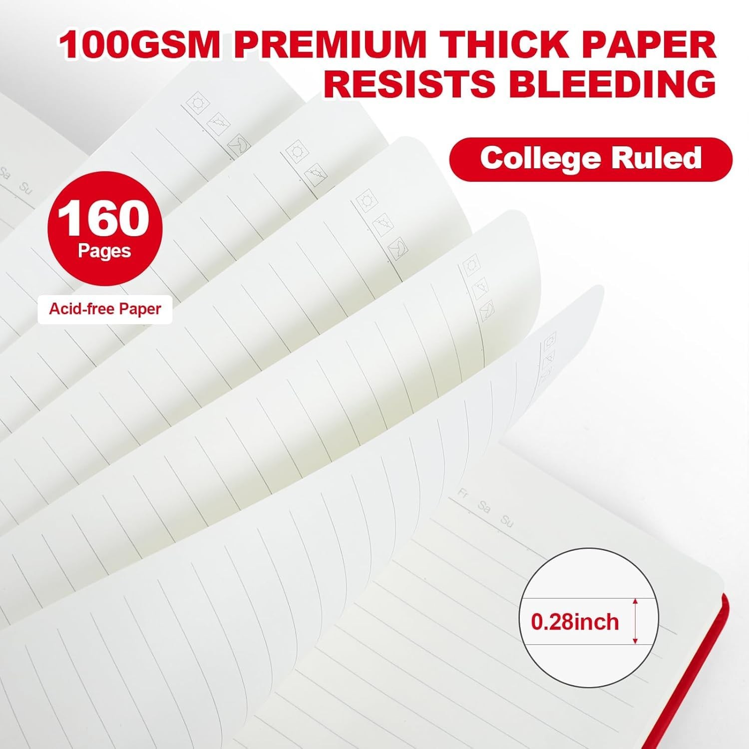 Lined Journal Notebooks, 6 Pack 160 Pages, 5.5x 8.2-Inch Journals for Women M…