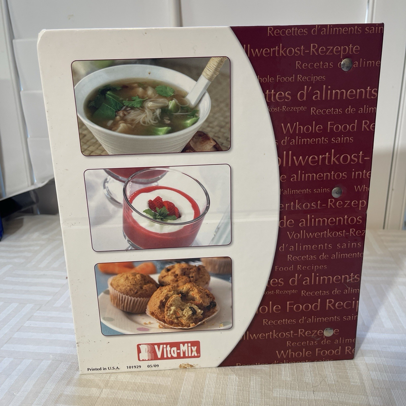 Vita-Mix Owner’s Manual + Cookbook Recipes Instructions Binder