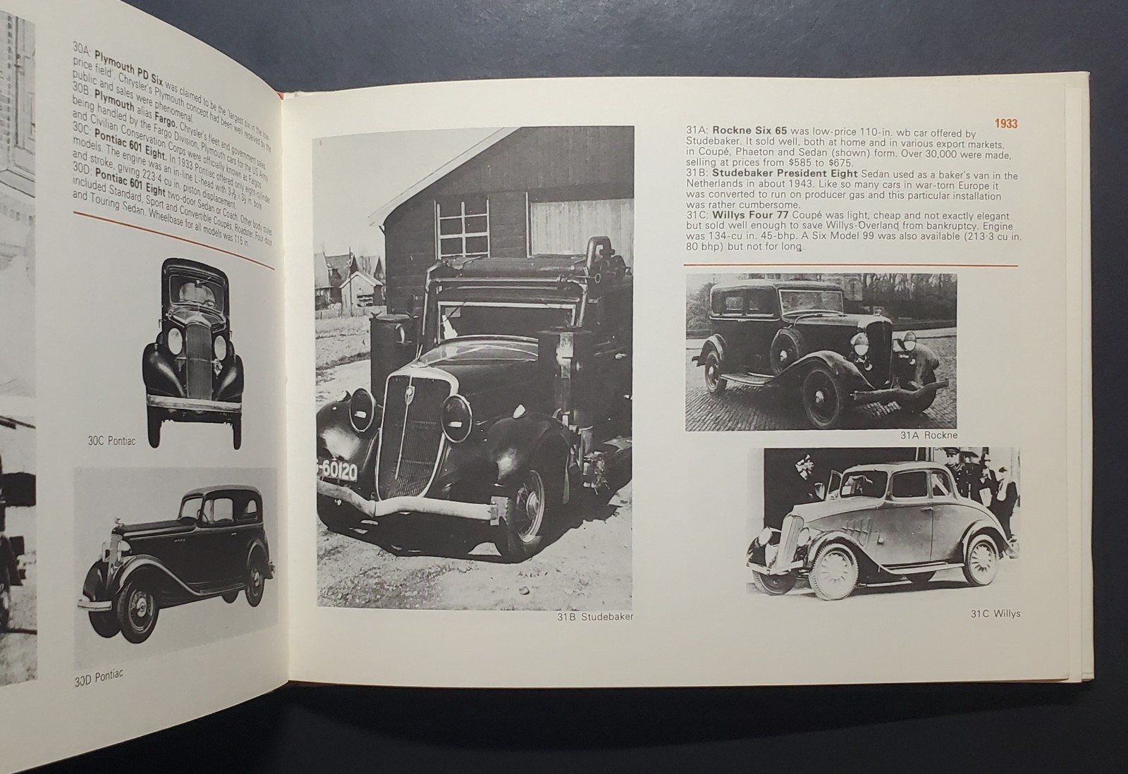 American Cars of the 1930’s Vintage Hardcover w/DJ (1971)