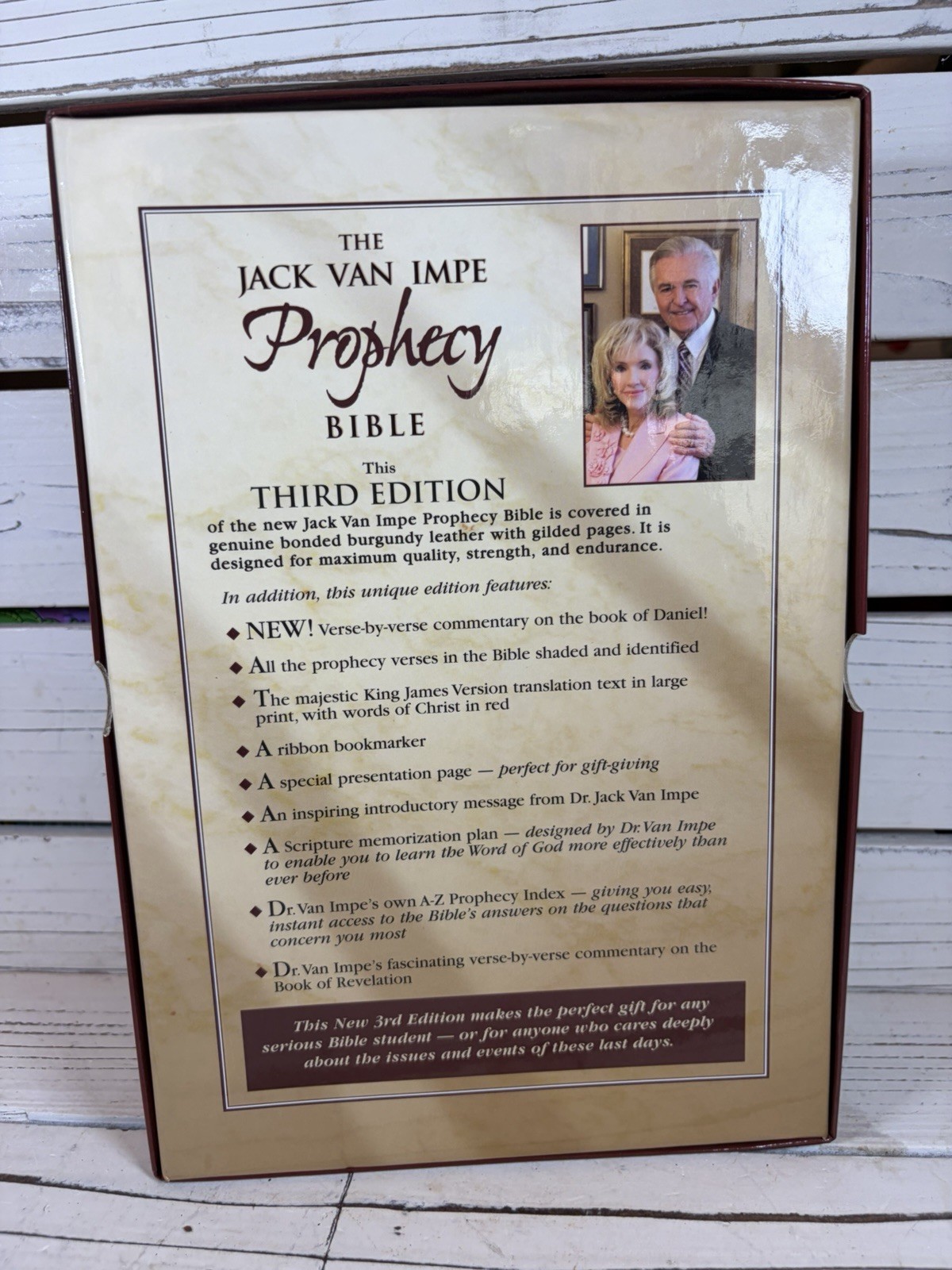KJV Jack Van Impe Prophecy Bible Burgundy Leather Red Letter Limited Special Ed.