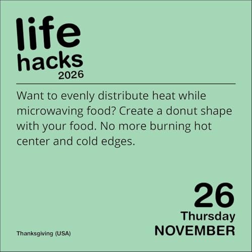 Life Hacks 2026 Day-to-Day Calendar