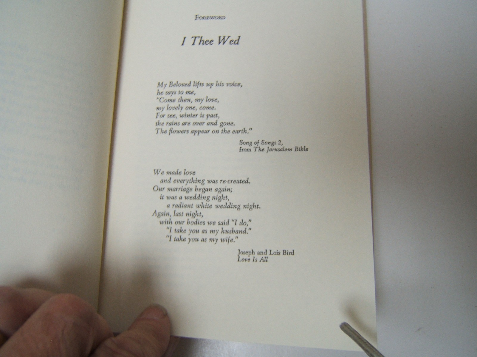 Sexual Loving the Experiences of Loving Joseph & Linda Bird 1976 BCE D/J