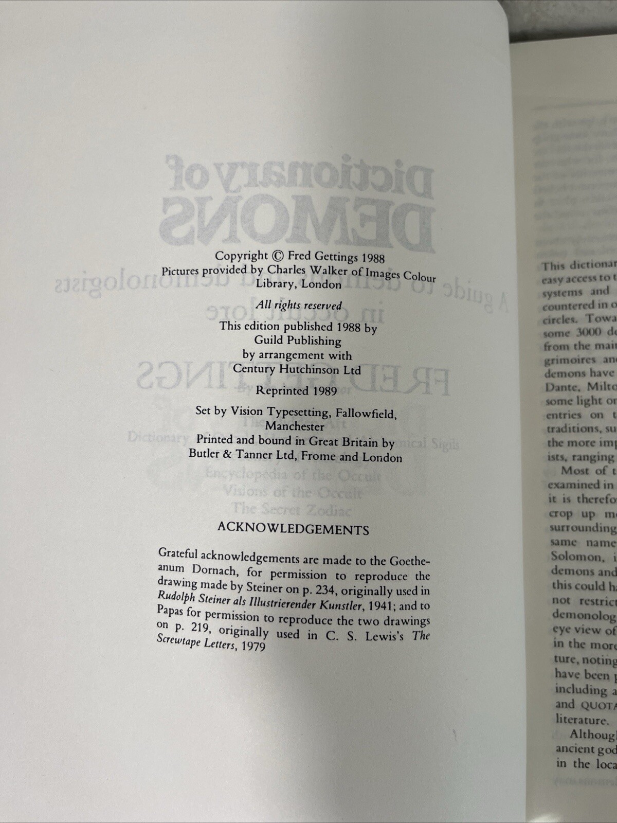 Dictionary of Occult,Hermetic&Alchemical Sigils,Dictionary of Demons,Fred Gettin