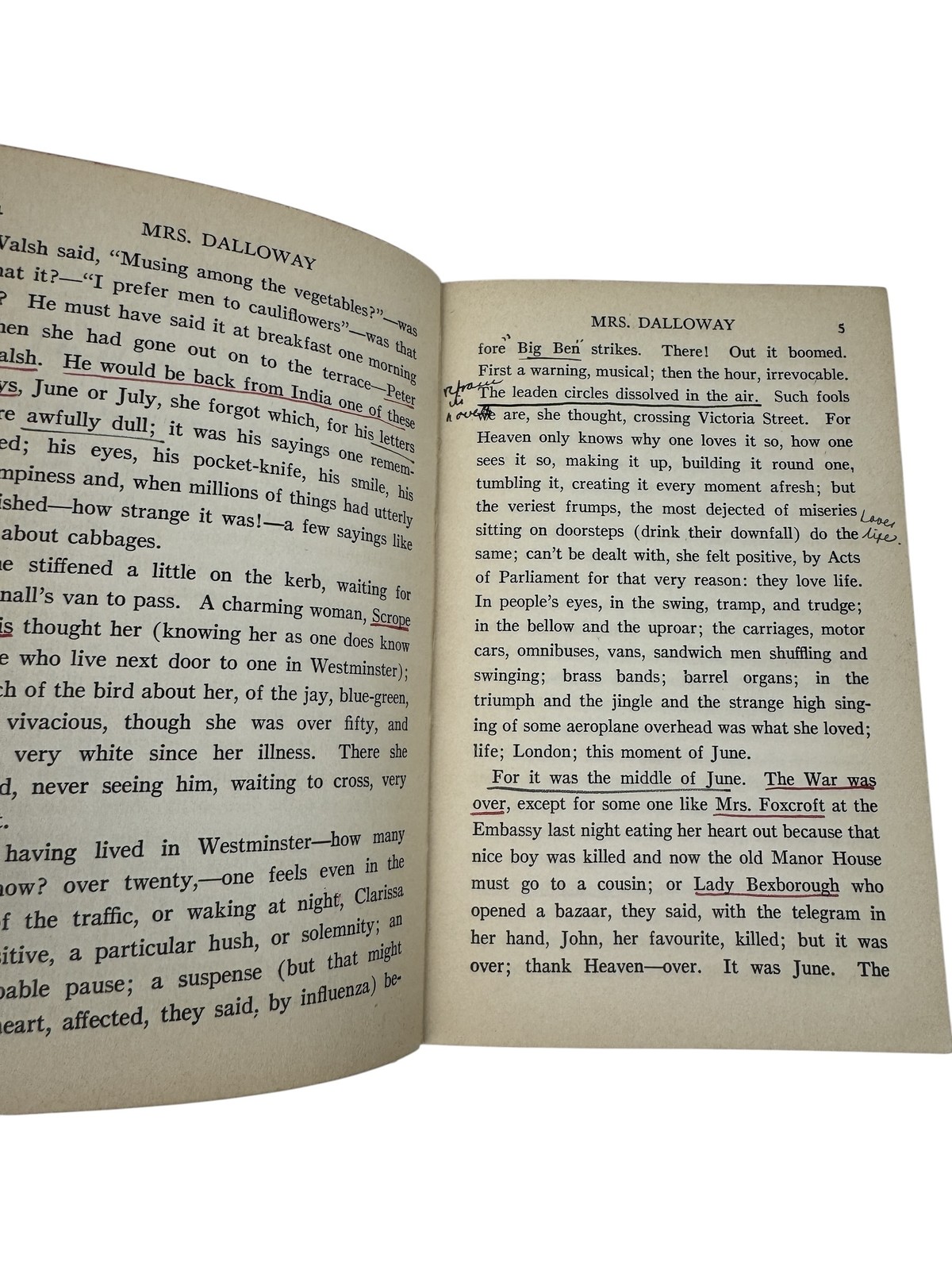 Mrs. Dalloway by Virginia Woolf The Modern Library 1928 Hardcover Vintage Novel