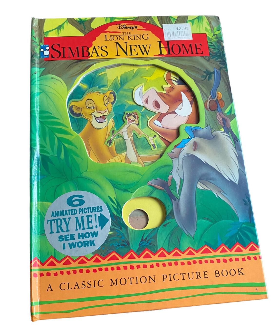 Lion King Simbas New Home Book Animated Moving Pictures 1994 90s Disney Vtg