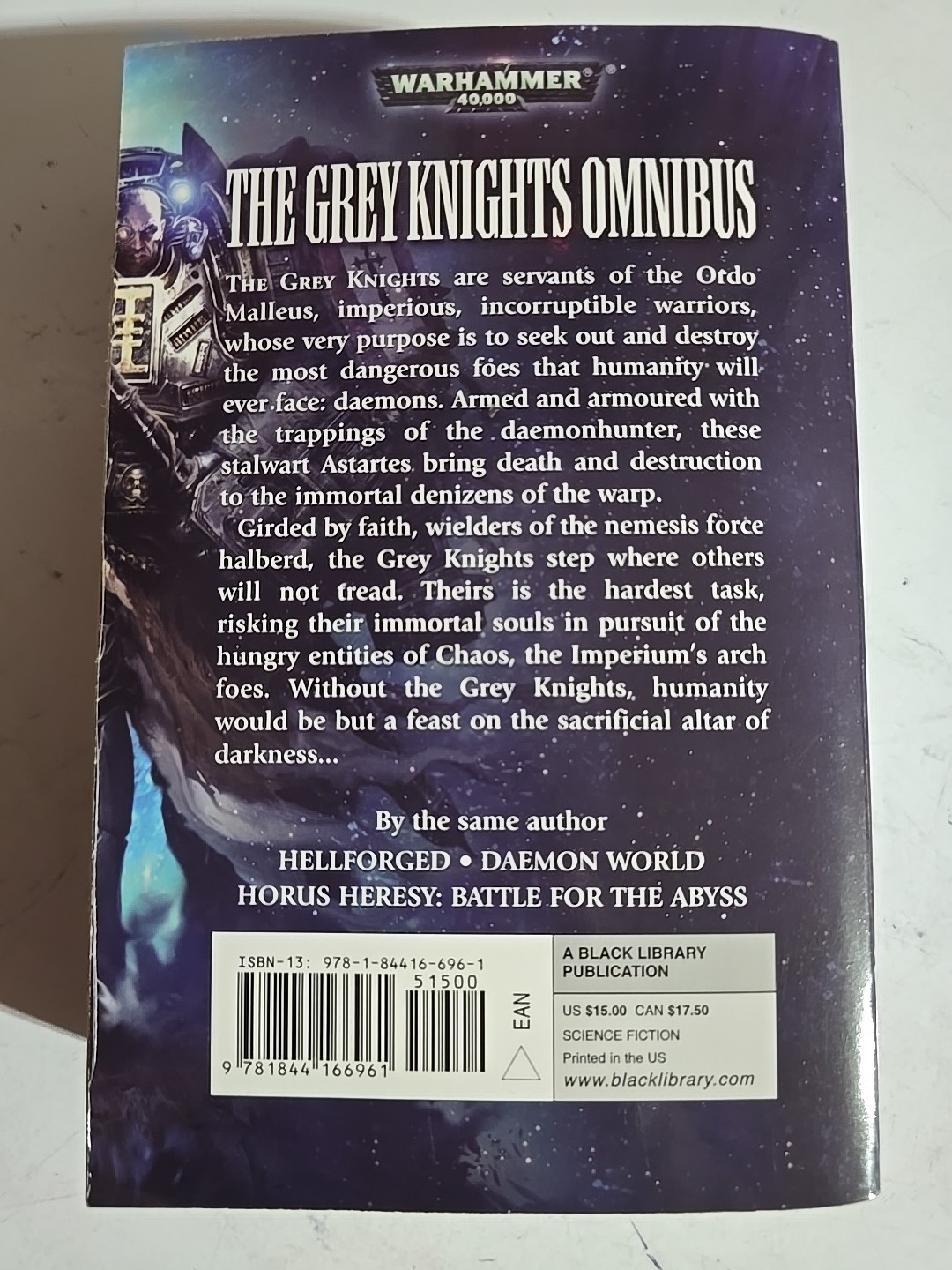 Grey Knights by Ben Counter 2009 PB Black Library Warhammer 40k Omnibus