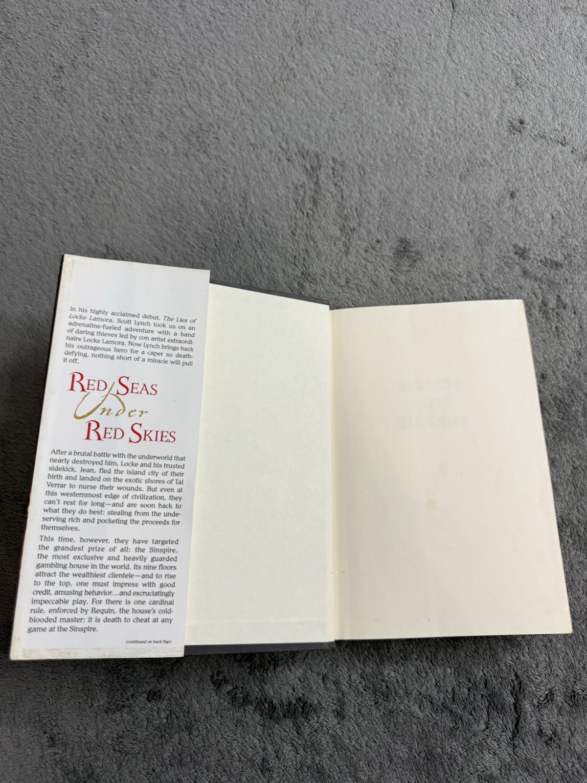 Red Seas Under Red Skies by Scott Lynch (2007 HC/DJ First Ed./2nd Printing)