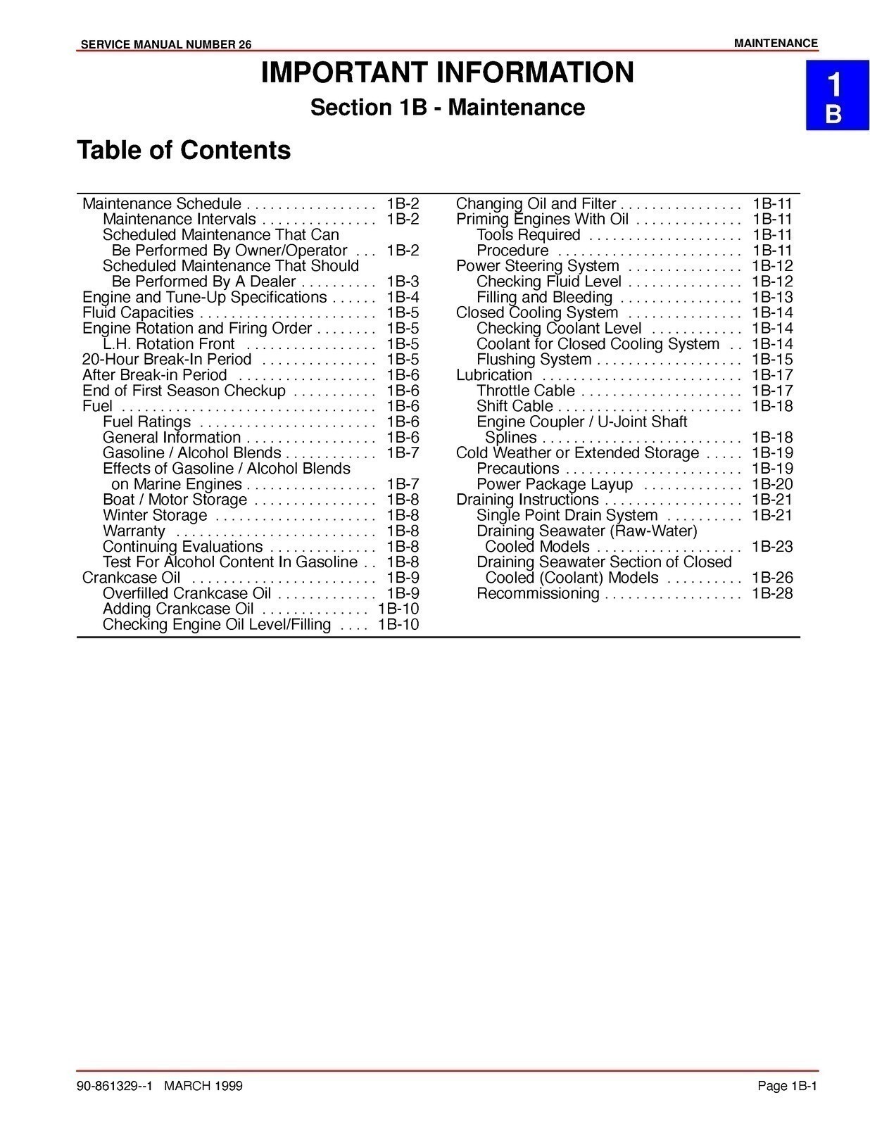 MERCURY MERCRUISER NO. 26 MARINE ENGINE GM 4 CYL 3.0L SERVICE MANUAL , SECURED